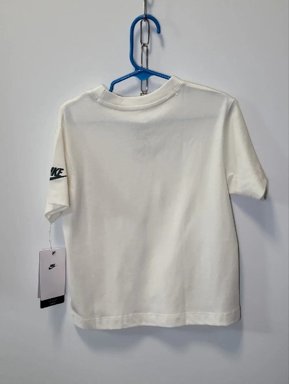 Nike White Tee with Green & Purple Graphic 'Just Do It'